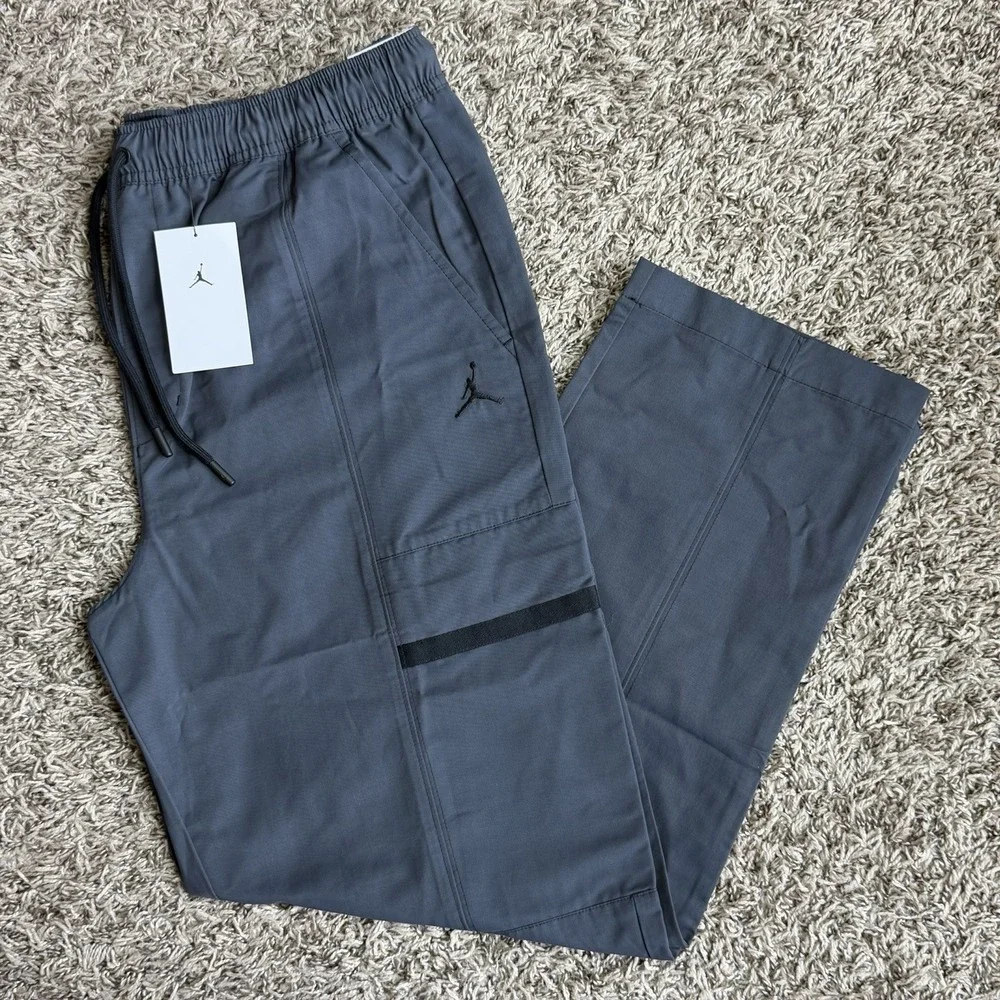 Nike Air Jordan Essentials Woven Cargo Pants Men Size Large Black FN4539-010 NEW